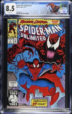 Spider-Man Unlimited  #1 - Marvel 93 - CGC 8.5 - Maximum Carnage, 1st Shriek