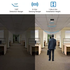 Black PIR Switch Infrared Motion Lighting Sensor Detector Wall Pavement Switch