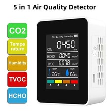 CO2 Digital Meter Humidity Detector Air Quality Dioxide Carbon Monitor Analyzer
