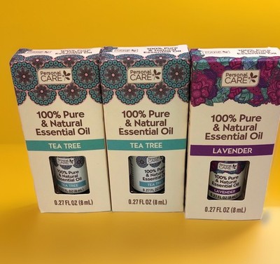 3 BOXES Personal Care Pure Natural /Lavender /Tea Tree Essential  Oil 3 Packs