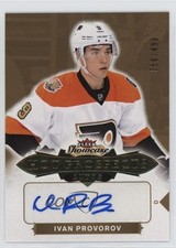 2016 Upper Deck Fleer Showcase Hot Prospects Autos 56/499 Ivan Provorov Auto 3y4