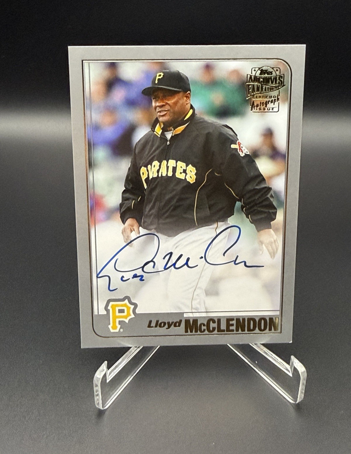 Topps 2020 Archives Fan Favorites Auto Lloyd McClendon FFA-LM Pirates Silver /99