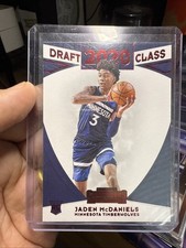 2020-21 Panini Contenders Jaden McDaniels Draft Class Red Parallel RC #12 Wolves