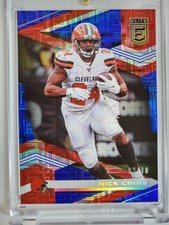 2020 Donruss Elite Nick Chubb 3/10 Blue