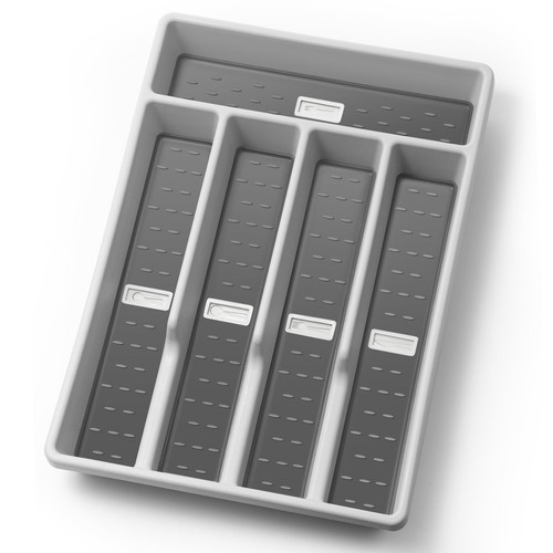 Silverware Organizer with Cutlery IconsSilverware Tray for Kitchen DrawerPl