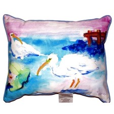 Betsy Drake Betsy's White Ibis Extra Large Zippered Pillow 20x24