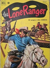 LONE RANGER #38 (Dell, 1951) • Ghost Gang Story • Tonto • Silver • Tom Gill Art 