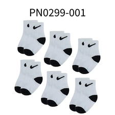 Nike Baby Toddler Lightweight Ankle Socks 6-Pack Multicolor 0299 New with Tag