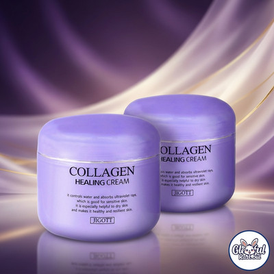 JIGOTT Collagen Healing Cream 100g 2ea Nourishing Moisturizer Firming K-Beauty