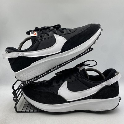 Nike Waffle Debut schwarz Wildleder weiß Turnschuhe Größe UK 11,5 Herren Low Top DH9522-001