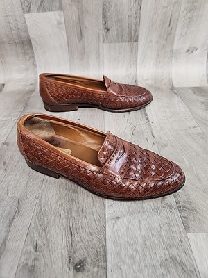 Johnston & Murphy Woven Penny Slip-Ons Johnston & Murphy, 11 M, Brown, Woven Leather, Casual Slip  main image 4