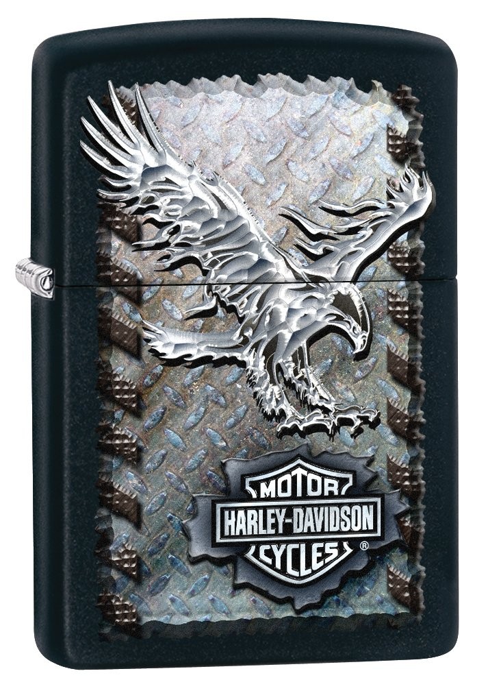 Зажигалка Zippo 28485 Harley-davidson Iron Eagle, черная матовая