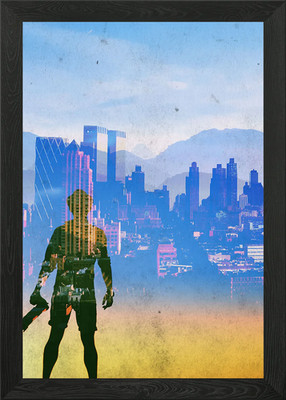 Flucht gerahmtes Wandbild Poster Leinwanddruck Bild