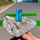 200G Rare!! Natural beautiful Aquamarine with Mica Crystal Specimen Rough — photo 8