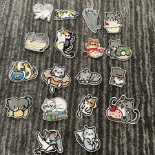 Cat Kittens Iron On Patch 18 Pack Embroidered Craft Sewing Embellishment White