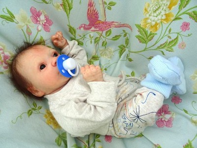Reborn Frühchen Baby Realborn Thomas Awake 17'' 4lb Josynn Josy Neugeborenes Kinderzimmer