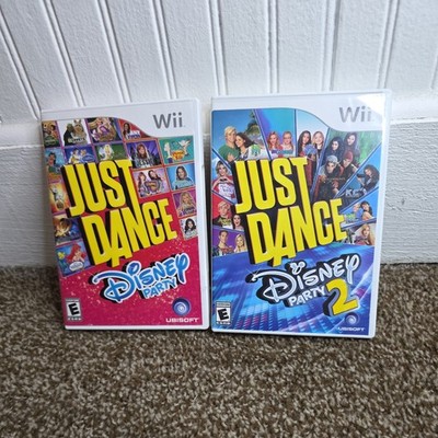 Wii Just Dance: Disney Party 1 & 2 Nintendo Wii Game Bundle Lot 