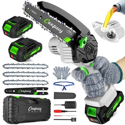 Mini Chainsaw Cordless,6 Inch Portable Electric Chainsaw with Automatic Oiler...