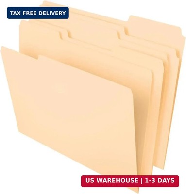 Pendaflex File Folders, 100 Pack, Durable Manila Folders, Letter Size (8.5'' x 11