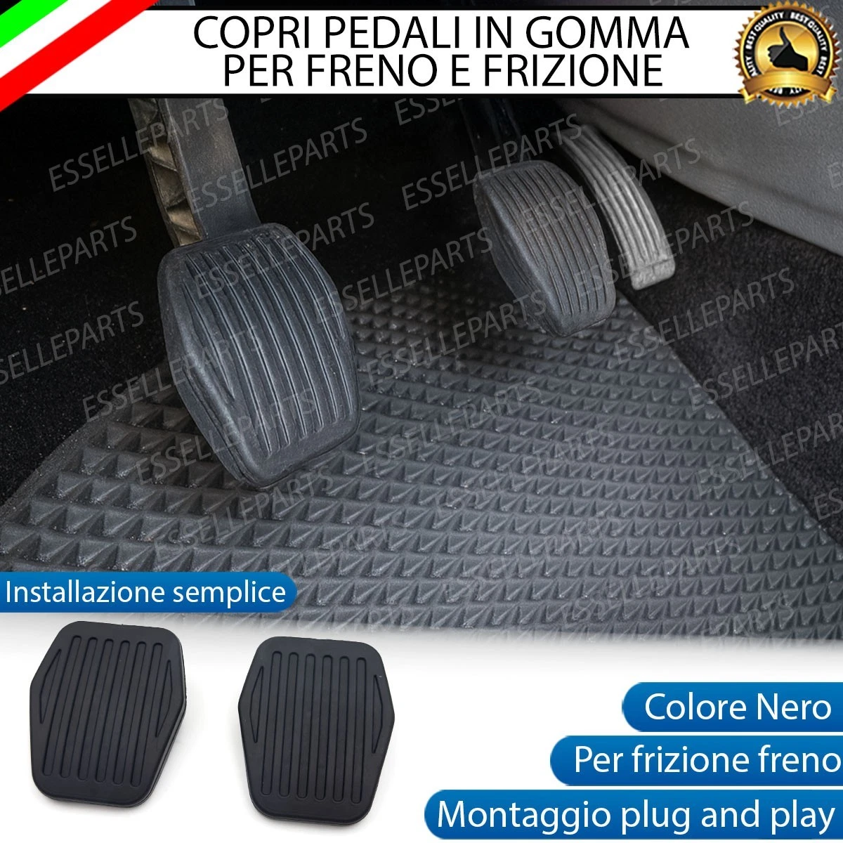 Kit pedali e poggiapiedi in alluminio per cambio AUTOMATICO Peugeot 308 (P5), 408 (P54), 508 (R8), DS 9