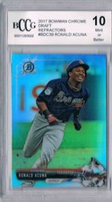 Ronald Acuna Jr 2017 Bowman Draft Chrome Refractor #BDC-39 BCCG 10