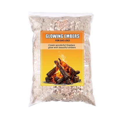 6 oz-Glowing Embers Rock Wool & Mica Flakes,Mixed with Vermiculite for Vented...