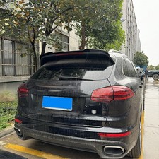 REAR ROOF SPOILER GLOSS BLACK FOR PORSCHE CAYENNE SUV 2015-2017