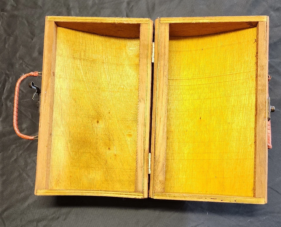 Bolso sin asas de cuero de madera vintage bolso boho "The Cleo" mediados de siglo Foto 4 de 4