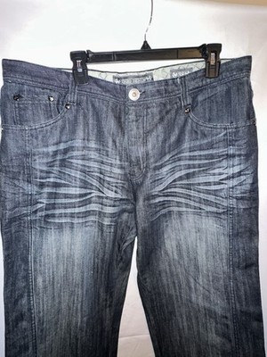 Enzo Denim Men s Dark Wash Flat Front Jeans 100% Cotton Size 38