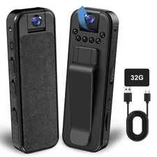 Mini Body Camera, 1080P Portable Camcorder, Body Worn Cam, Sport Camera with ...