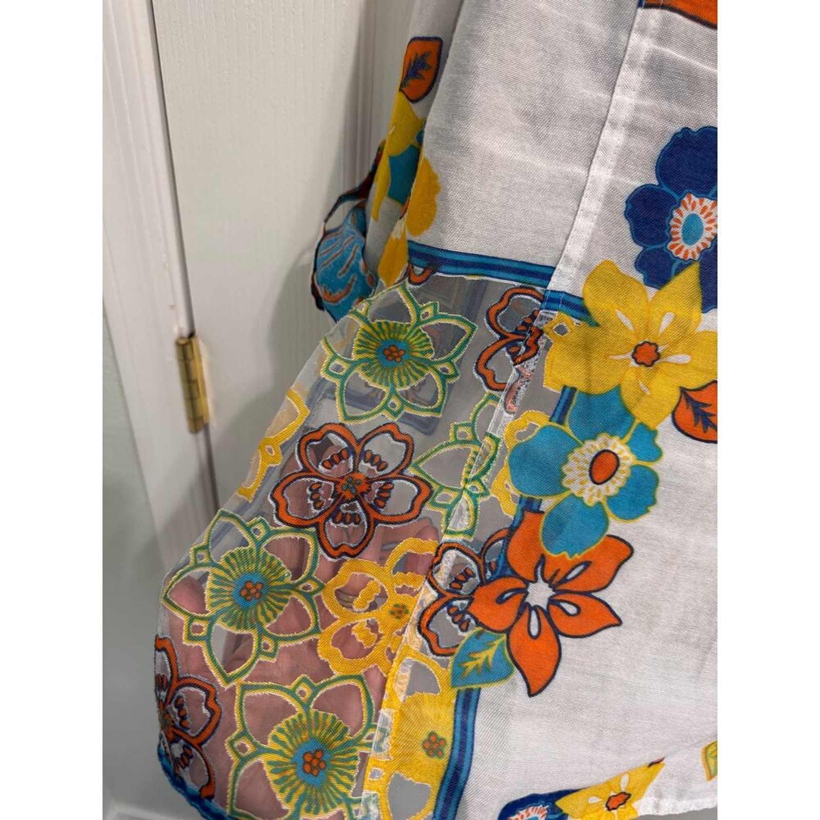 Multiples Patchwork Floral Button Front Top Mediu… - image 7