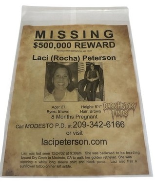 Laci Peterson Missing Reward Flyer Modesto PD