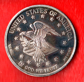 2004 Ronald Reagan Commemorative Medal Enameled Silver Plated