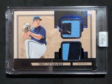 2025 Panini Three and Two Trey Yesavage Dual Jersey Relic /15 Blue Jays