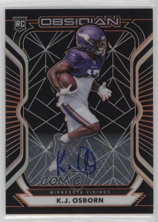 2020 Obsidian Rookies Electric Etch Orange 22/75 KJ Osborn Rookie Auto RC 5ov