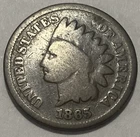 1865 Plain 5 Indian Head Cent Exact Coin Imaged #IND107