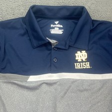 Notre Dame Fighting Irish NCAA Fanatics Polo Shirt Mens Large L