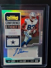 2023 Panini Contenders Jalen Brooks Conference Ticket Auto RC /75 Dallas Cowboys