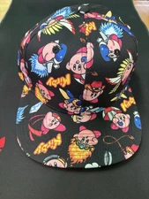 Kirby Powered Up All Over Print Sublimated Flat Bill Snapback Hat Bioworld