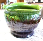 Lovely Medium Size Weller Jardiniere Brown & Green- Has Hairline