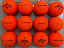 24 CALLAWAY SUPERSOFT MATTE ORANGE GOLF LAKE BALLS PEARL / GRADE A FREE DELIVERY