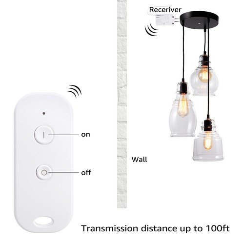 Wireless Remote Light On/Off Switch Kit (Switch and Receiver) for House Lighting - Picture 6 of 8