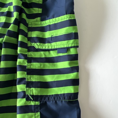 Patagonia Board Shorts Boys Medium (Size 10) Green / Navy Blue Stripes - Picture 8 of 9