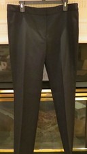 WOMENS AUTH BURBERRY LONDON BLACK 100 WOOL PANTS SIZE 14 "EXCELLENT CONDITION"
