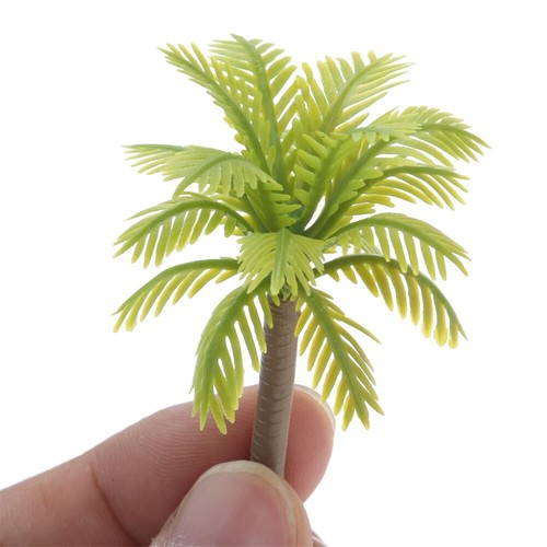 20x Mixed Coconut Palm Model Trees Building Train Railway Architecture Landscape - Picture 7 of 16