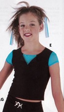 NEW JAZZ TOP SHEER SLEEVES RHINESTONES ADULT XLA Turq