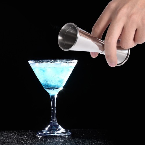 Stainless Steel Cocktail Jigger Double Measuring Cup Ounce Alcohol Hot - Picture 7 of 10