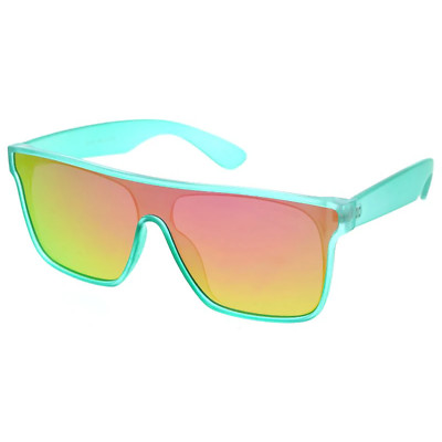 Polarized Trendy Aviator Style Sunglasses For Men Woman Mirrored One Piece Lens