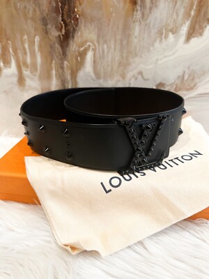 Rare Louis Vuitton Black On Black Studded Thick Clous