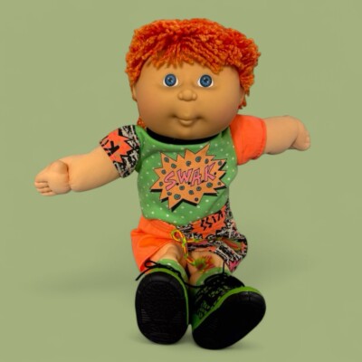 HASBRO VINTAGE CABBAGE PATCH KISSIN KIDS DOLL BOY BLUE EYES REDHEAD ~